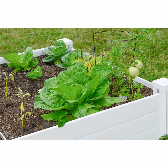 lot 8 image: Vita White Vinyl Raised Garden Bed, 2-pack 48 Wide