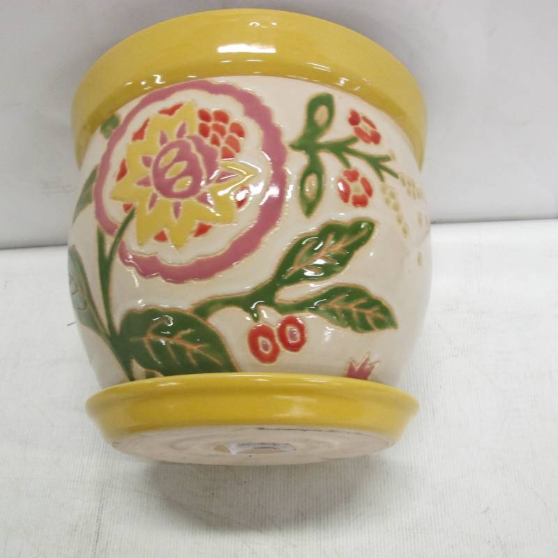 lot 55 image: RAINBOW FLORAL BELL JAR, LEMON DROP