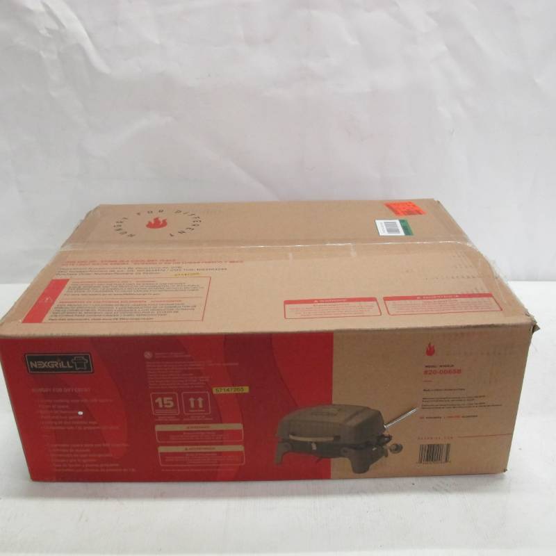 lot 44 image: NexGrill 820-0065B 1-Burner Portable Propane Gas Table Top Grill in Black