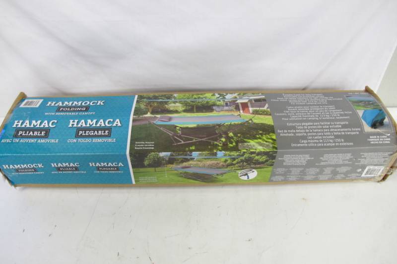 lot 98 image: Folding Hammock with Removable Canopy