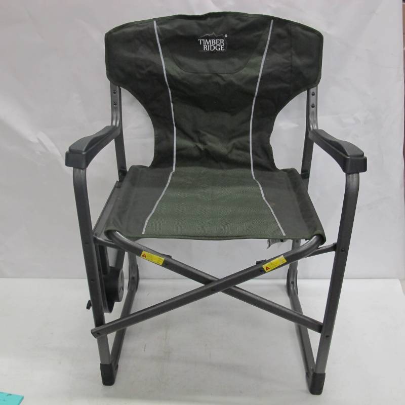 lot 45 image: Timber Ridge Folding Directors Chair - Green