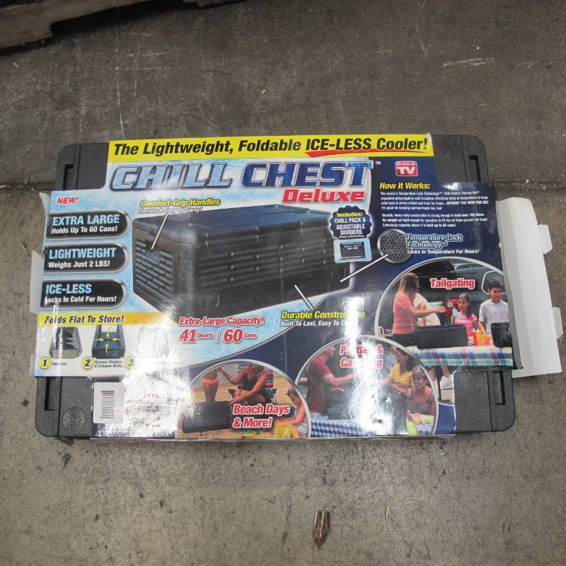 lot 179 image: Chill Chest 41 Qt. Collapsible Ice-Less Cooler
