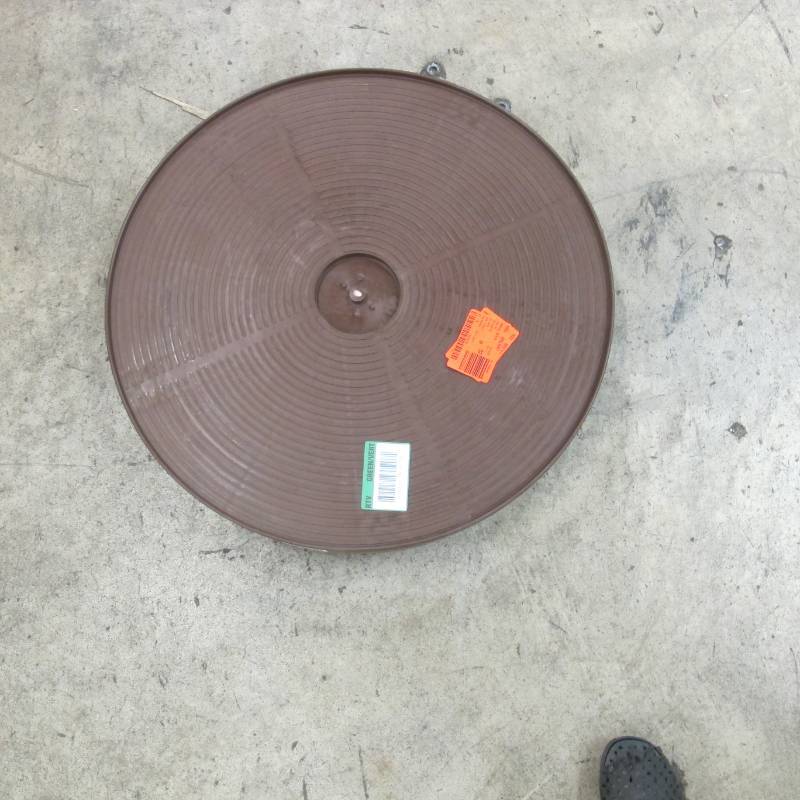 lot 185 image: Devault Enterprises 24 in. Espresso Round HDPE Plant Dolly