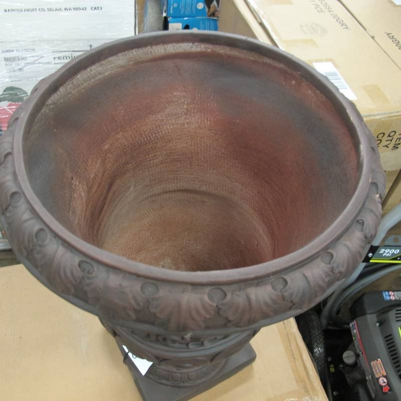 lot 50A image: Fuax Bronze Outdoor Planter  Decorative Pot