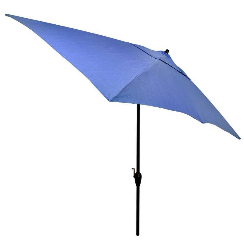 Plantation Patterns 10 Ft X 6 Ft Aluminum Patio Umbrella In Periwinkle With Tilt Huge Summers End Sale Seasonal Summer Items Patio Furniture And Outdoor Items K Bid