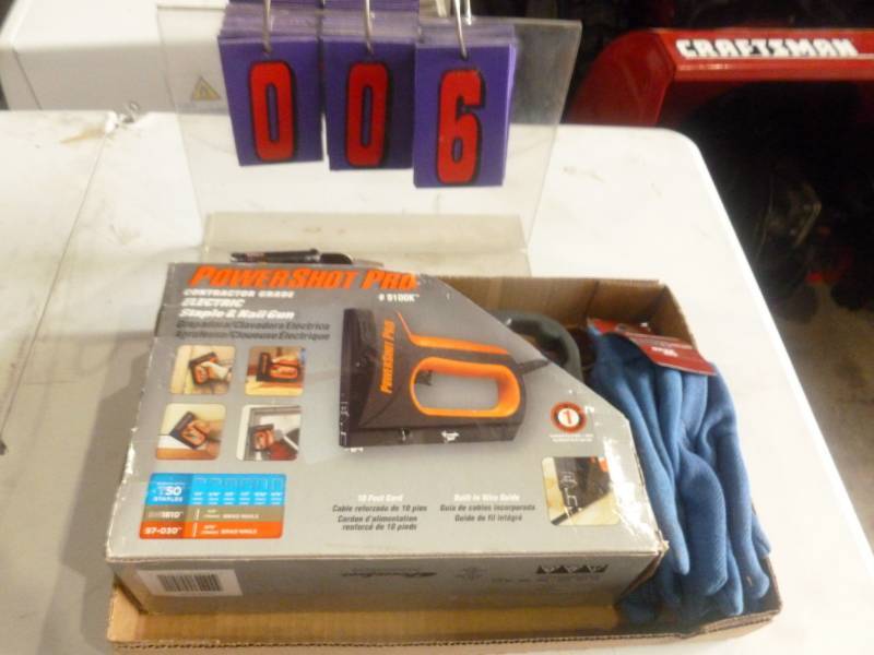 Flat of Electric Stapler & Gloves