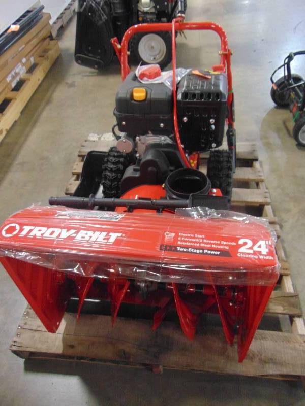 lot 12 image: Troy-bilt 24 in. 208 cc Two-Stage Gas Snow Blower with Electric Start Self Propelled Storm 2410