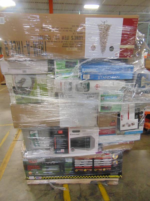 lot 13 image: WHOLESALE MIXED PALLET OF RETURNS - SMALL APPLIANCES, HOME DECOR, SHOP EQUIPMENT AND MORE