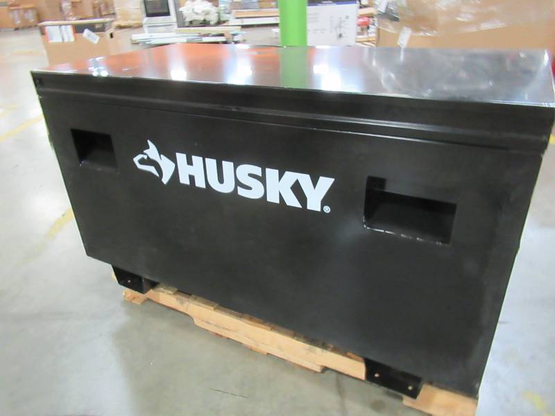 Husky 48 In W X 24 In D Steel Job Site Tool Box In Black H48jsb