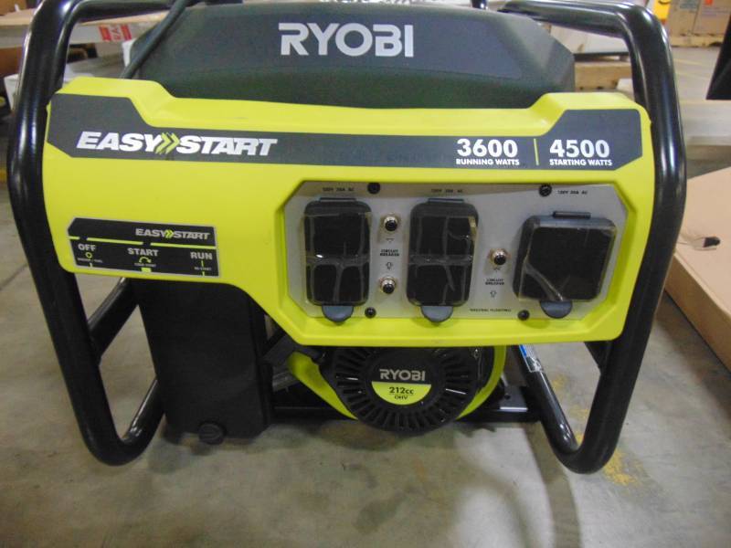 Ryobi 3,600-Watt 212cc Gasoline Powered Portable Generator RY903600 ...