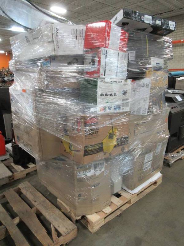 lot 220 image: WHOLESALE MIXED PALLET OF RETURNS - TOOLS, SMALL HOUSEWARES AND MORE