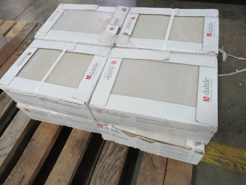 lot 272 image: Daltile Hamilton Khaki 10 in. x 14 in. Ceramic Wall Tile (14.25 sq. ft.  case) - 8 Cases, 15 PcsCase.