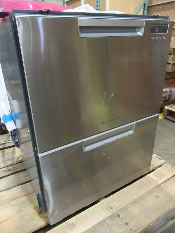 lot 274 image: Fisher & Paykel 44-Decibel Double-Drawer Dishwasher ENERGY STAR DD24DCTX9 N Stainless - Some small scratches and dents on front.