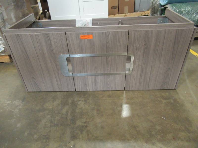 lot 277 image: Bellaterra Home Torrey 48 in. W x 19 in. D x 22 in. H Single Wall Mount Vanity in Gray Brown Oak, 500821-485