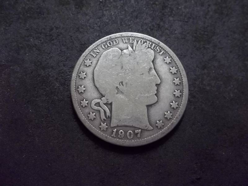 lot 82 image: 1907 D Barber Half Dollar