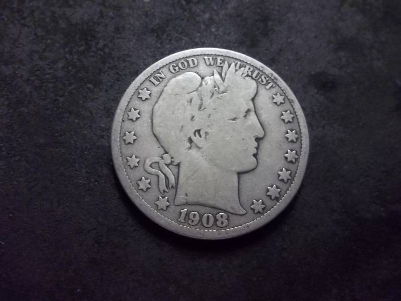 lot 84 image: 1908 D Barber Half Dollar