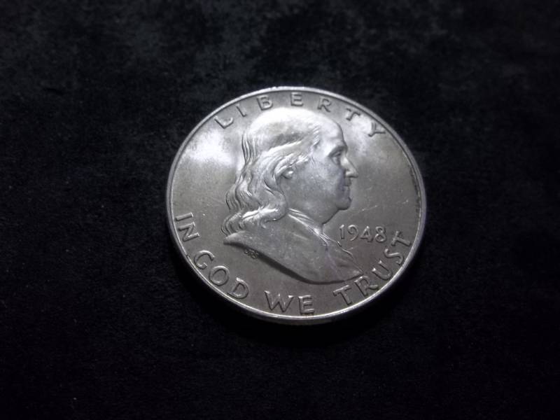 lot 100 image: 1948 D Franklin Half Dollar