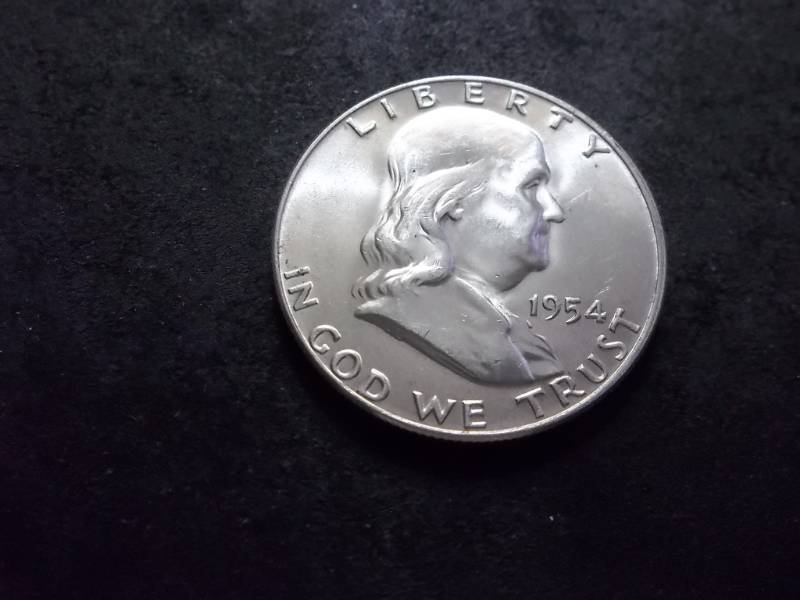 lot 113 image: 1954 D Franklin Half Dollar