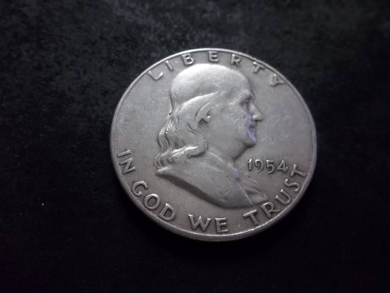 lot 114 image: 1954 S Franklin Half Dollar