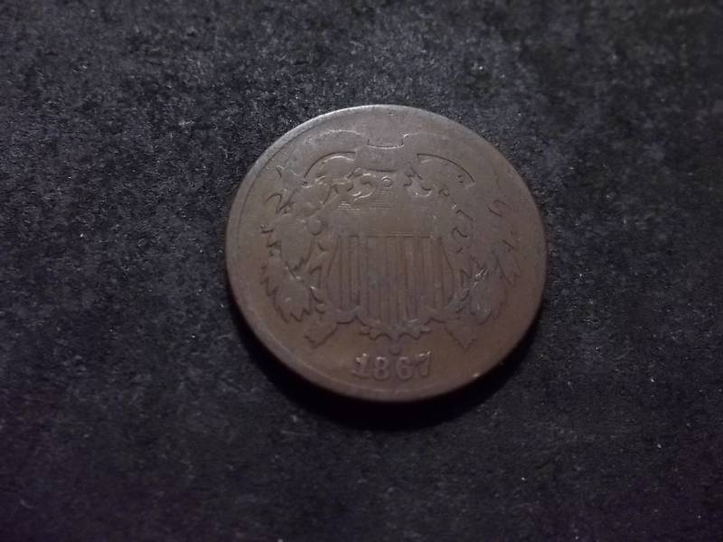 lot 136 image: 1867 2-Cent Piece