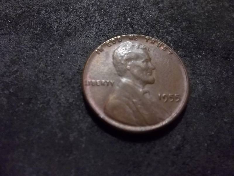 lot 148 image: 1955 Double Die (Early Strike- Has Doubling On Second 5 & L On Liberty & In God We Trust)