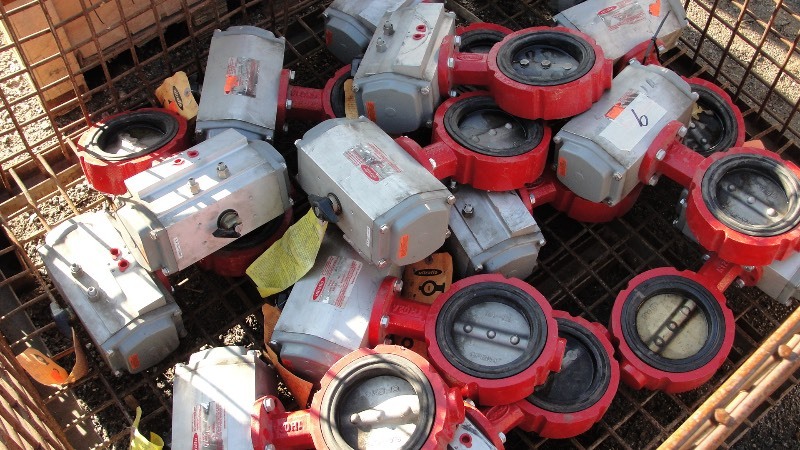 4 IN. ULTRAFLO AIR OPERATED RETURN  BUTTERFLY VALVES