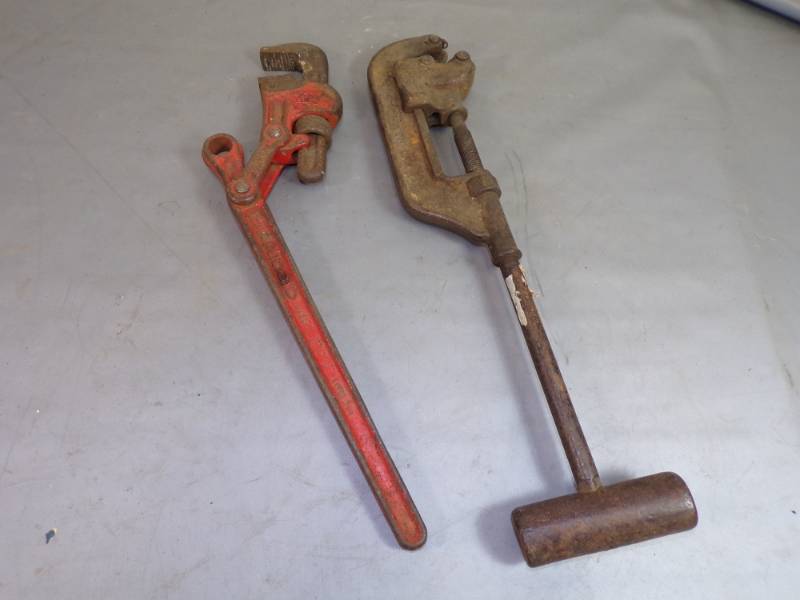 lot 82 image: Pipe Cutter and Pipe Wrench