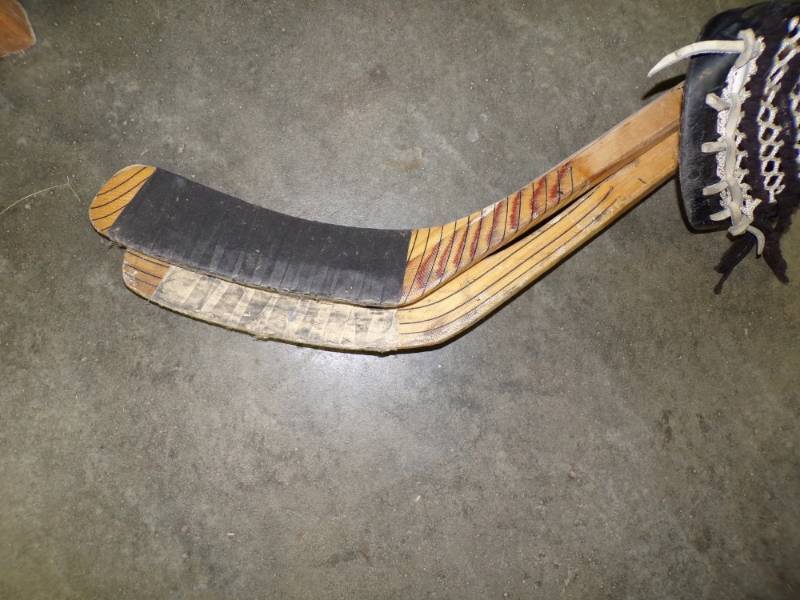 lot 112 image: 2 Hockey Sticks and Goalie Stick