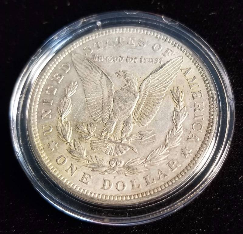 lot 13 image: 1921-D MORGAN SILVER DOLLAR IN AIRTITE