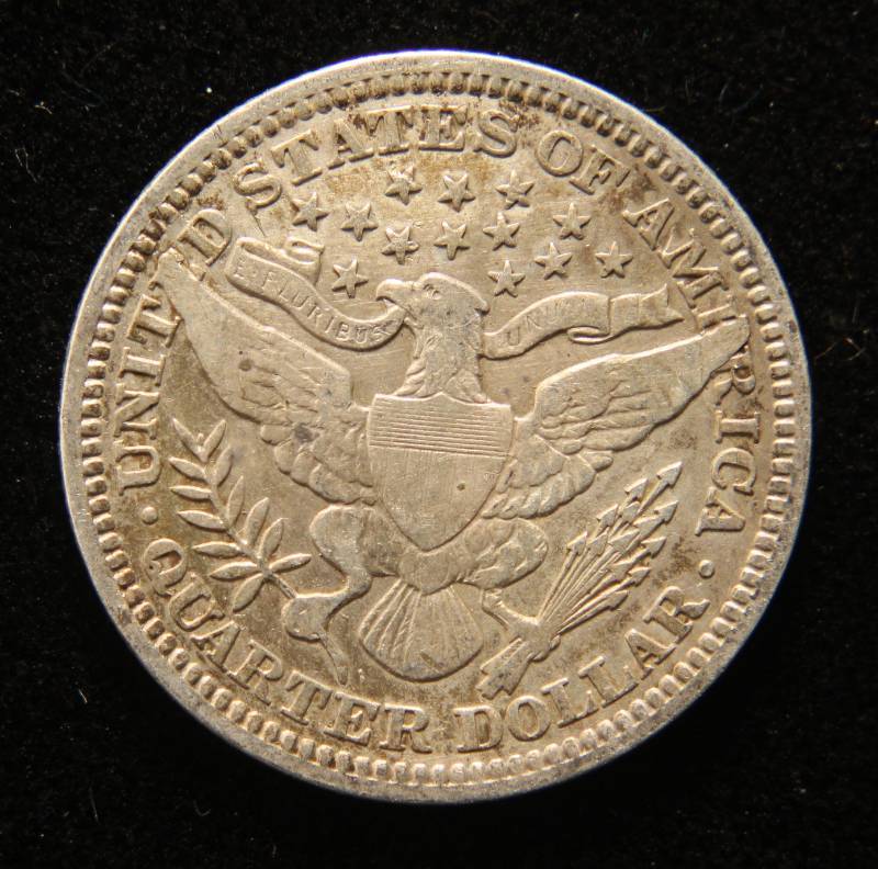 lot 39 image: 1907 BARBER SILVER QUARTER