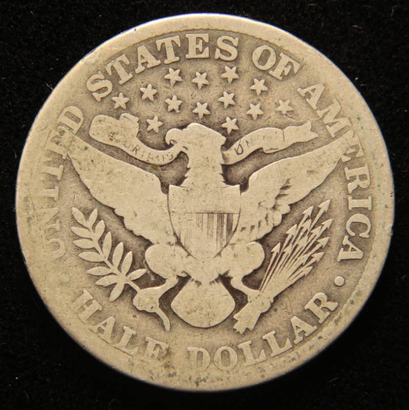 lot 50 image: 1912 BARBER SILVER HALF DOLLAR