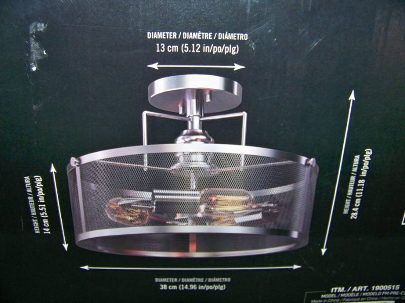 lot 53 image: artika, Prelude Modern Deco Ceiling Light Fixture - NEW in Original Box