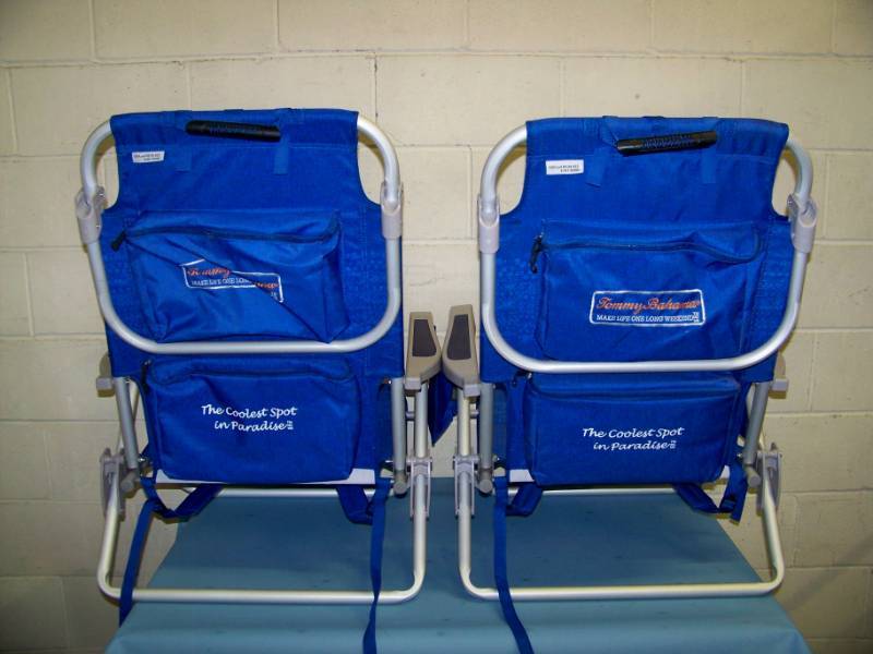 lot 30 image: (2) Tommy Bahama, Backpack Beach Chairs