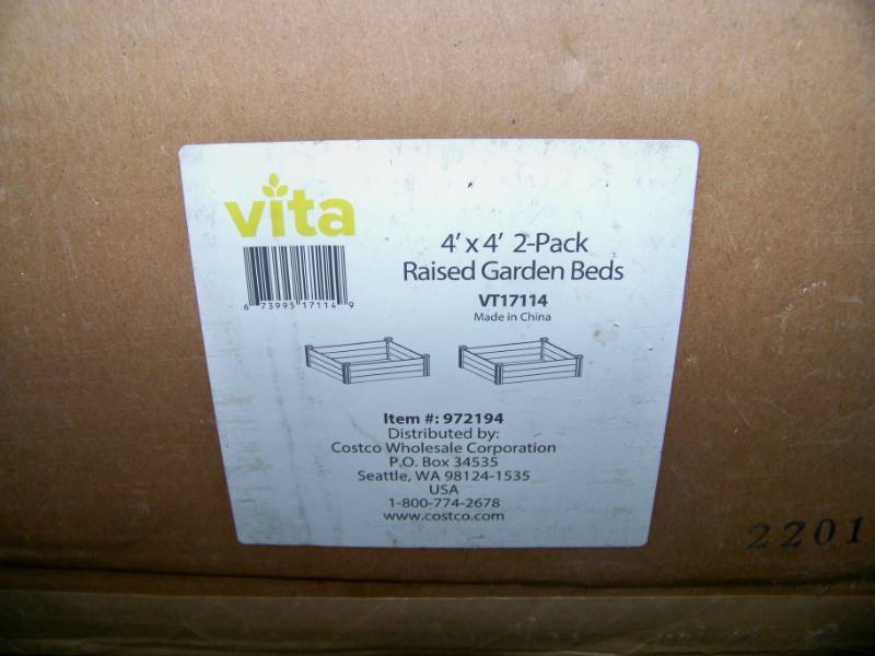 lot 23 image: Vita, 2-Pack, 4 x 4, Raised Garden Beds - NEW in Original Box