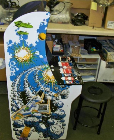 lot 1 image: Arcade1Up, Classic Atari, Mini Video Game Console  Arcade Machine with 6 Built-In Games and Stool