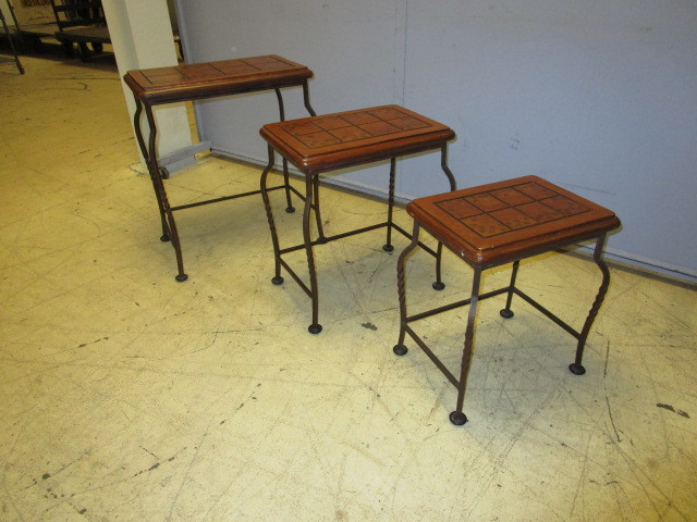 lot 612 image: NESTING END TABLES