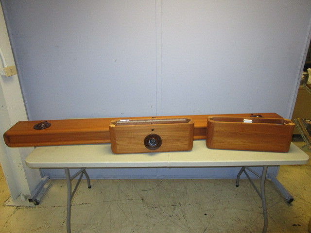 lot 662 image: KIBAEK MOBELFABRIK MID-CENTURY TEAK BED LIGHT BARS