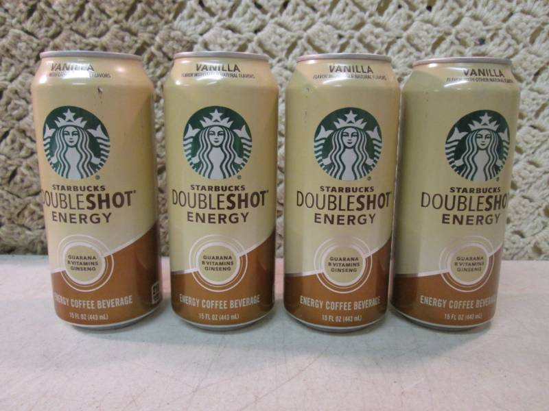 lot 76 image: 4 - 15 ounce Cans of Starbucks Vani...