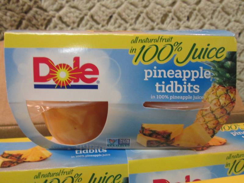 lot 91 image: Case of Dole Pineapple Tidbits Cups...