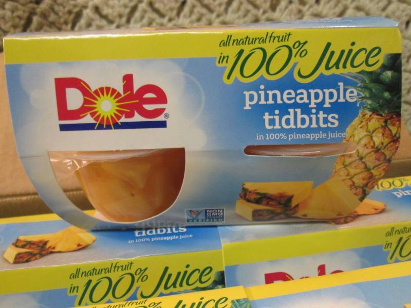 lot 92 image: Case of Dole Pineapple Tidbits Cups...
