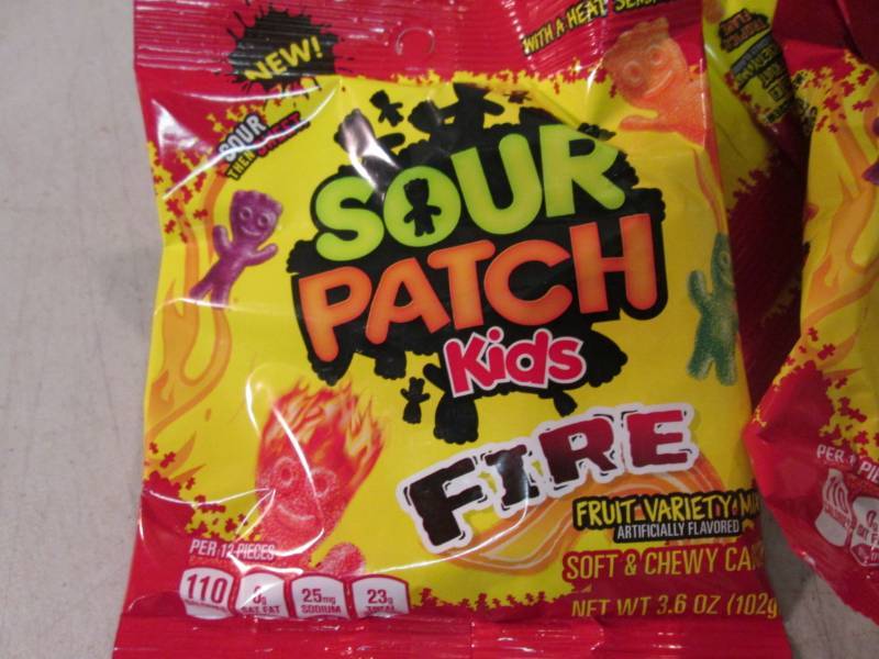 lot 93 image: Case of 12 Bags of Sour Patch Fire ...