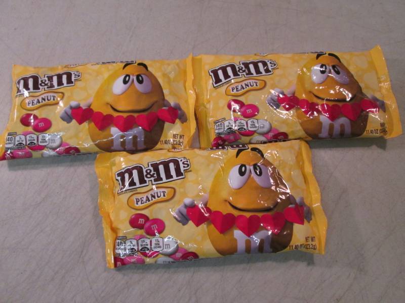 lot 101 image: 3 Bags of Peanut M&Ms Best by Sep ...