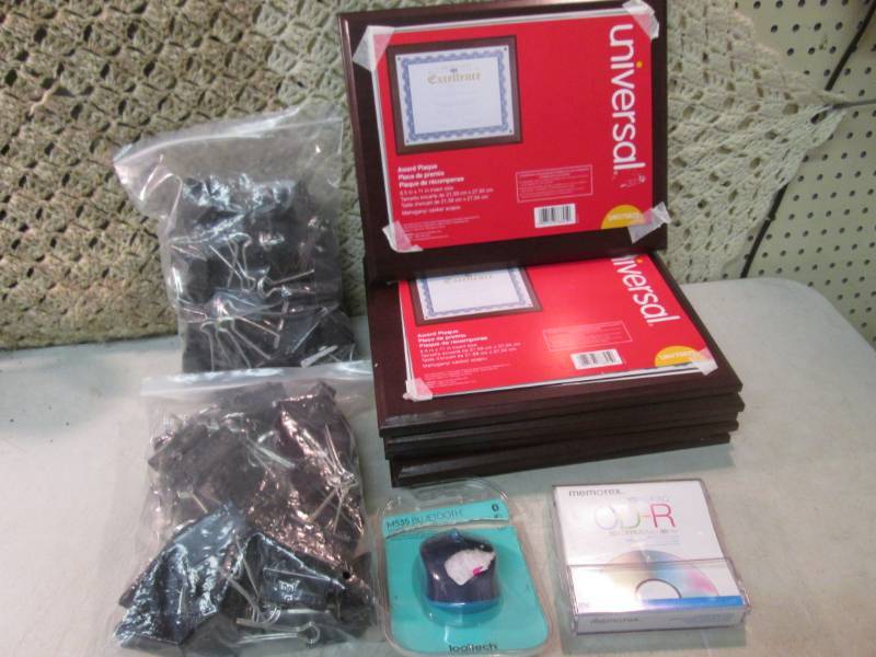 lot 107 image: Lot of 6 Award Plaques, 2 Bags of L...