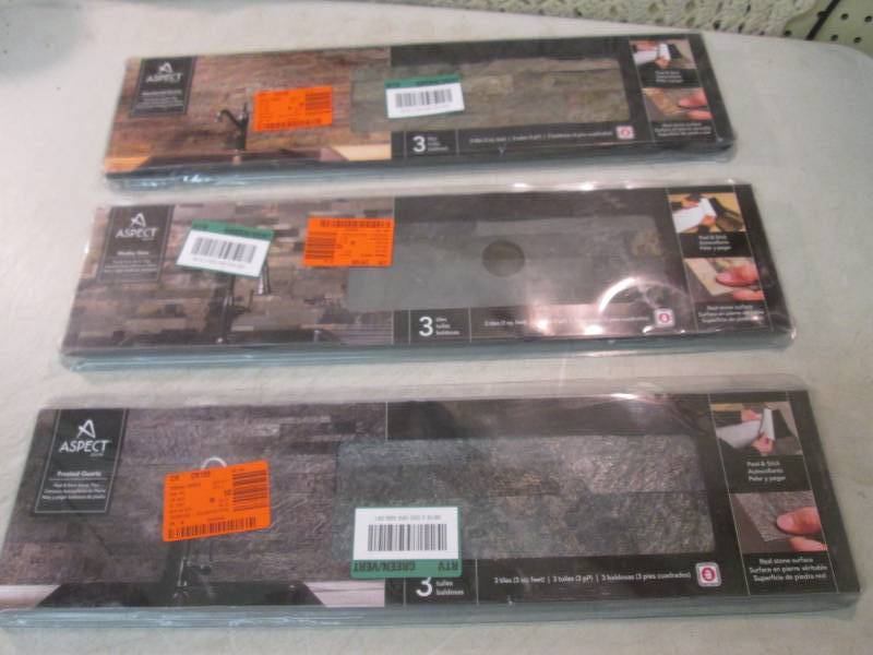 lot 124 image: 3 Assorted 3-Packs of Aspect Stone ...