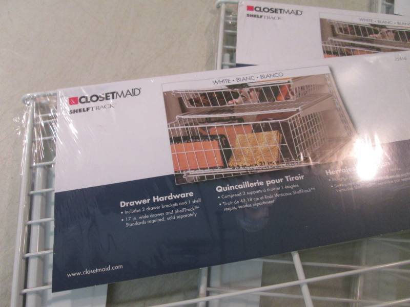 lot 133 image: Lot of 4 Closet Maid Shelf Track Dr...
