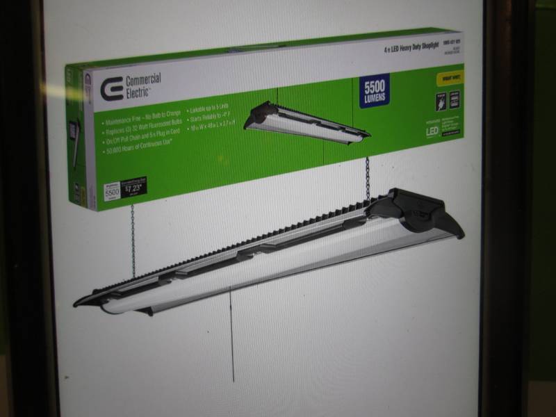 lot 141 image: Commercial Electric 4 ft Integrated...