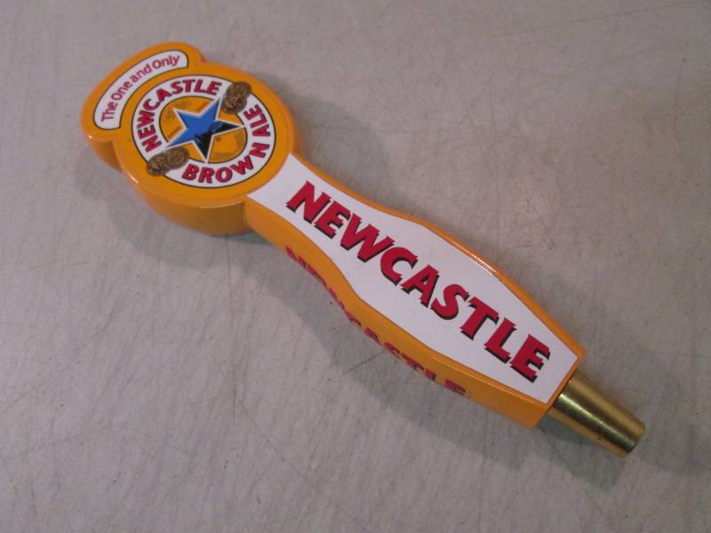lot 195 image: New Castle Brown Ale Beer Tap Handl...