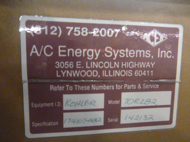 Kohler 60 KW Decision-Maker Generator