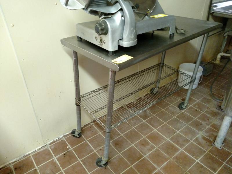 lot 15 image: Stainless Steel Top Cart, 49x24x38...