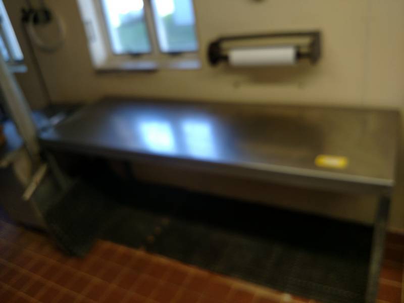 lot 14 image: Stainless Steel Table, Galvanized L...